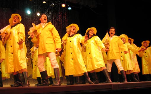 Singing in the Rain. Picture courtsey of Greese Paint Productions, Loughbrough.